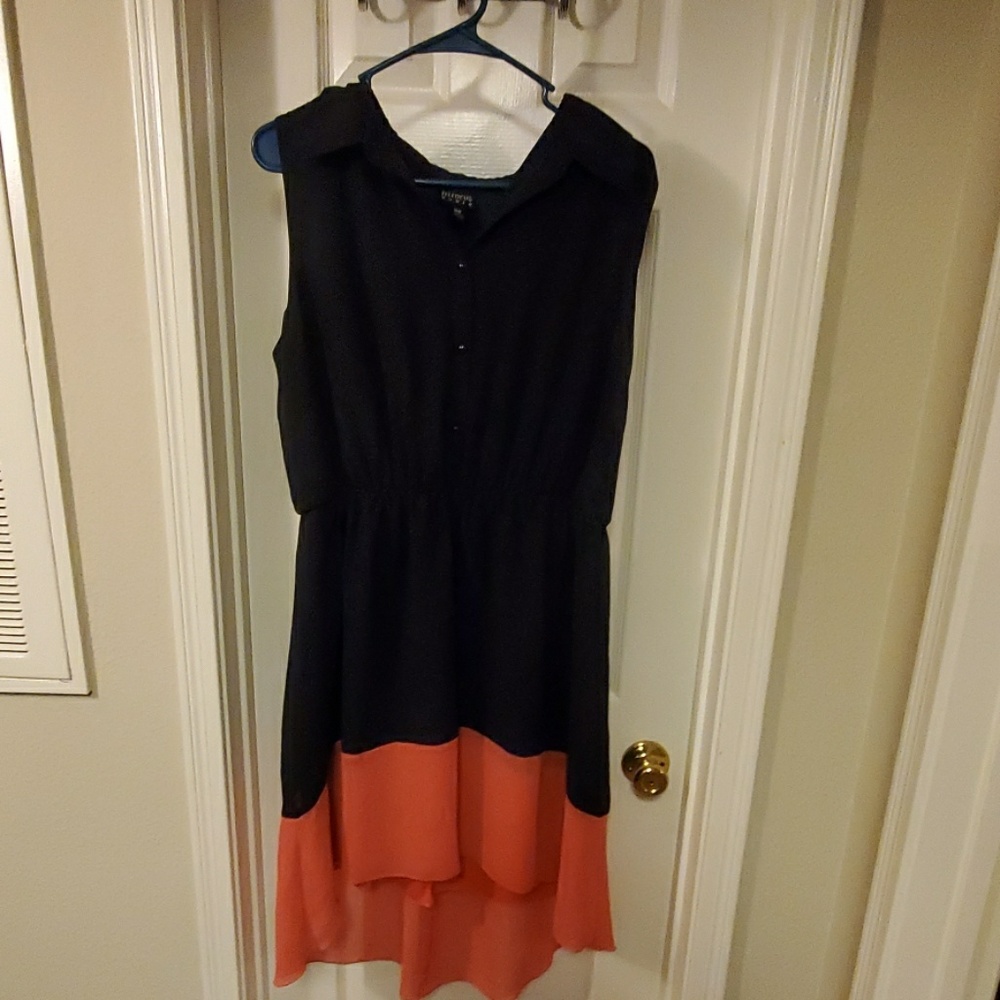 Button-up high low dress